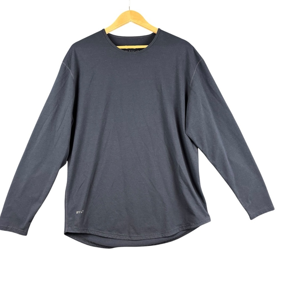 EUC BYLT Basics Drop Cut Navy Long Sleeve Lux Sz XL